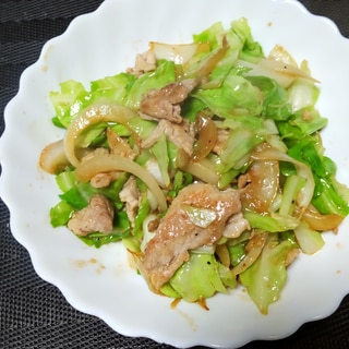 簡単〜キャベツと豚肉のにんにく炒め